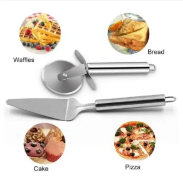 Stainless Steel Pizza Slicer and Pizza Shovel - Image 3