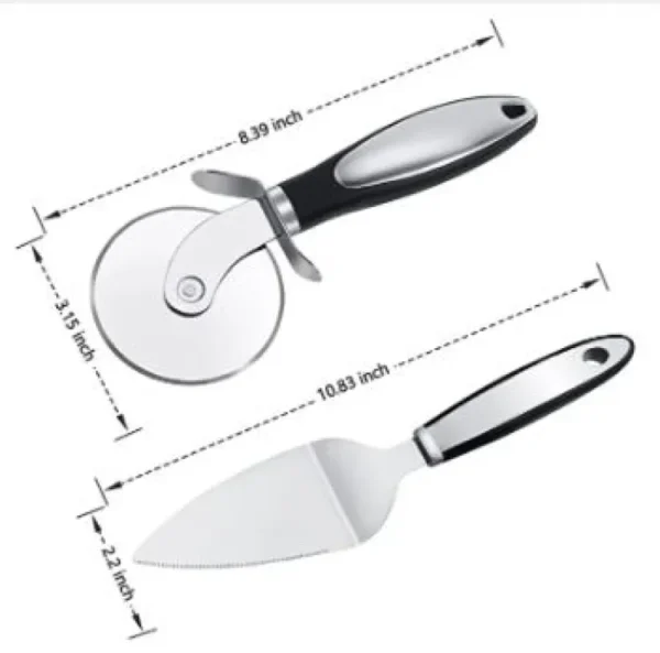 Stainless Steel Pizza Slicer and Pizza Shovel - Image 2