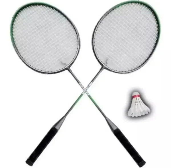 2 Badminton Rackets with 2 Feathers Shuttles - Image 2